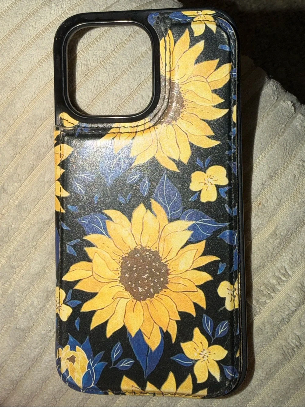 Sunflower Floral Phone Wallet Case with Card Holder - iPhone 14 Pro Max